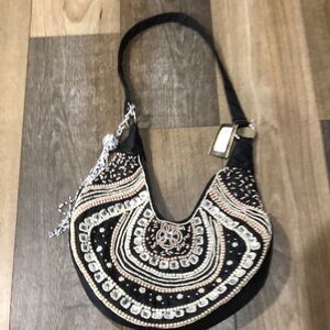 MaggiB Shoulder Boho Chic Beaded Purse New